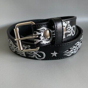 Men's Leather Motorcycle Belt Sz 40"to 44"​​​​​